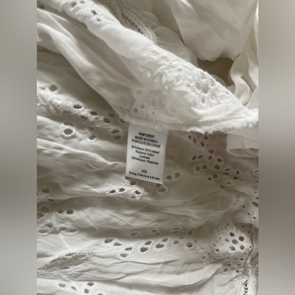 YFB YOUNG FABULOUS & BROKE white eyelet summer/spring midi dress boho - Picture 10 of 11